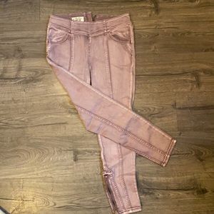 FREE PEOPLE purple skinny moto style jeans never worn